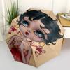 Automatic Opening/Closing Umbrella with 3-Fold Design and Iron Frame - Perfect Gift for Fans, Travelers, and Everyday Use0104304a
