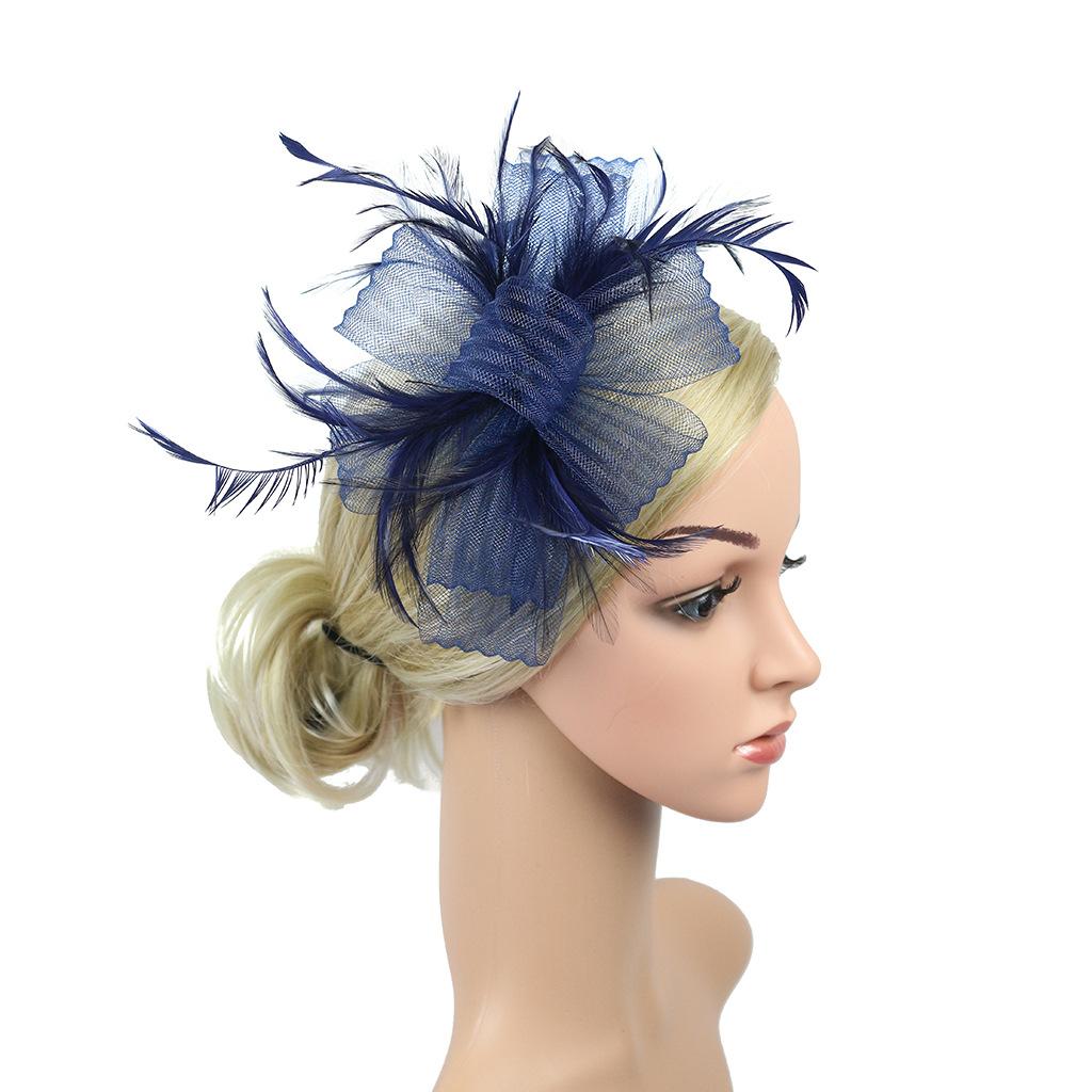 New British retro gift hat mesh bridal headgear hairpin headband women's dinner dress matching accessories