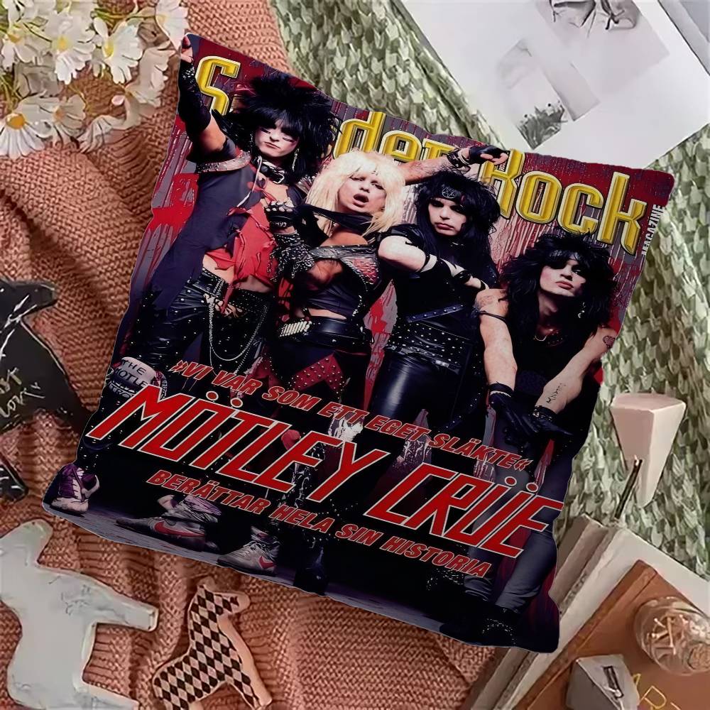 M-Motley Crues Band Персонализированные Подушки с Фото и Текстом для Домашнего Декора Бытовые Подарки 45x45см 12x12Inch