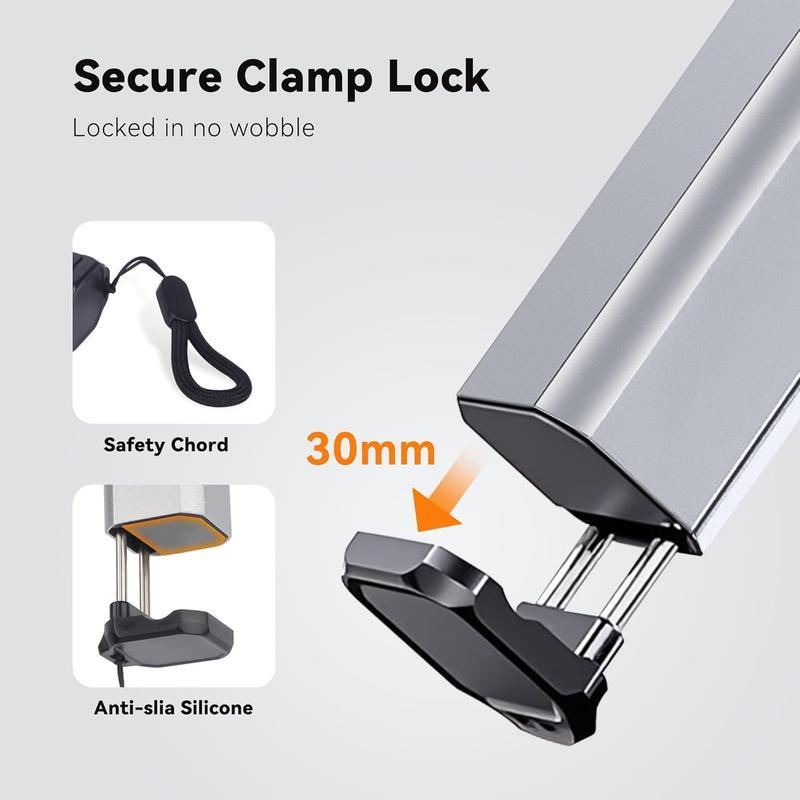 Flugzeug-Handyhalter, Tragbarer Reisehalter Schreibtisch mit Multidirektionaler 360-Grad-Drehung, Zugreisezubehör