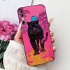 For Infinix Hot 8 Phone Case Hot 8 Lite Hot8 X650 X650C X650B X650D Elegant Floral Cat Pattern Black Silicone Soft TPU Cases