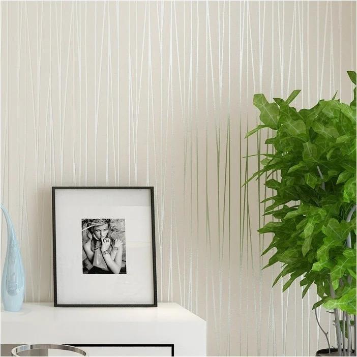 1000cm*53cm Wasserdicht DIY Vertikale Streifen Texturiert Vlies Wandaufkleber TV-Hintergrundpapier Dekor Kunsttapete Zuhause Aufkleber