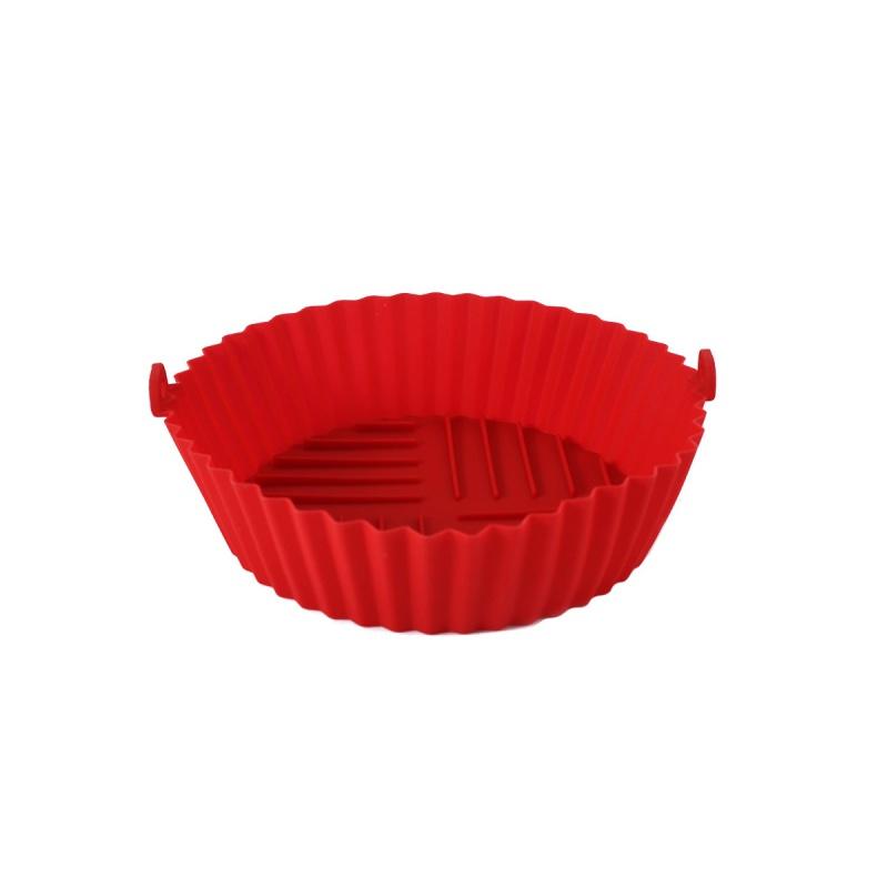 Air Fryer Silicone Liners Air Fryer Silicone Pot Reusable Baking Tray Pizza Chicken Food Safe Non Stick Air Fryer Basket