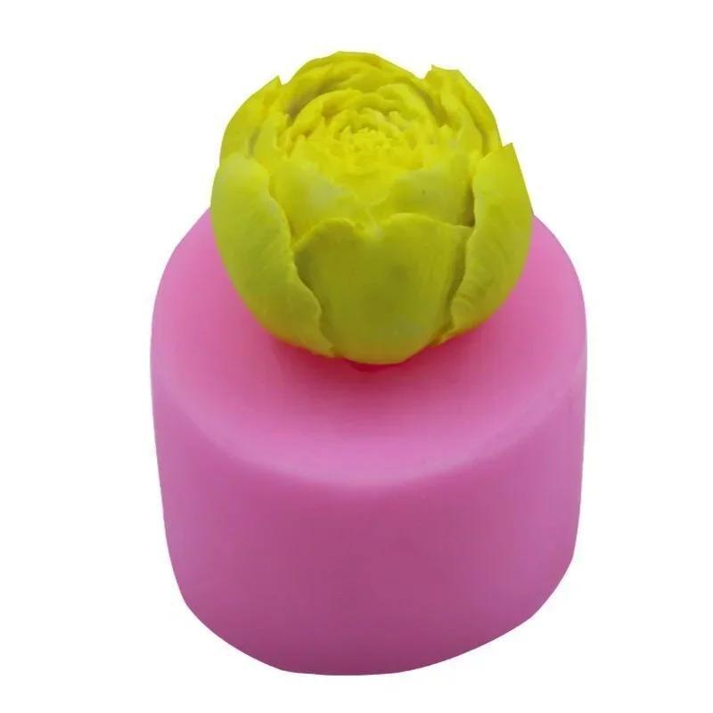 Creative Design 3D Rose Flower Silicone Soap Mold Candle DIY Cake Chocolate Candy Baking Mould Handmade Craft Pretty Flower Mold