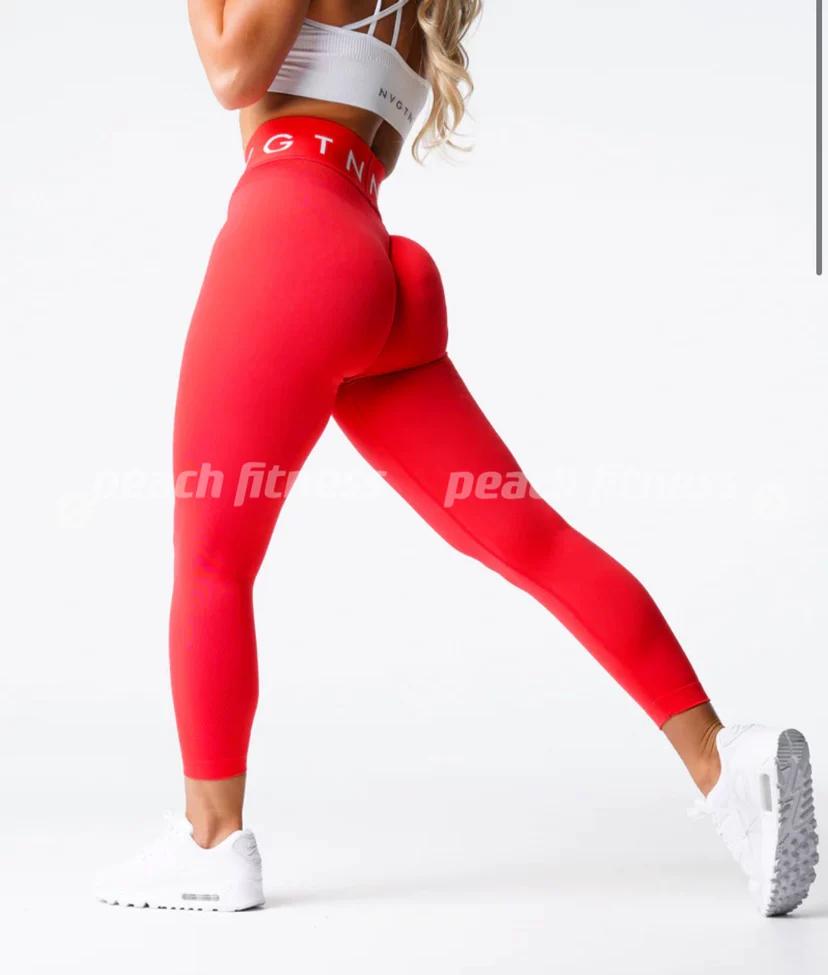 Nvgtn Internet Celebrity Seamless High Waist Hip-Lifting Fitness Trousers XS красный