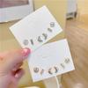 3Pair Mini Twisted Croissant Stud Earring Simulated Bread Earrings For Women Minimalist Food Fine Jewelry Bead Accessories