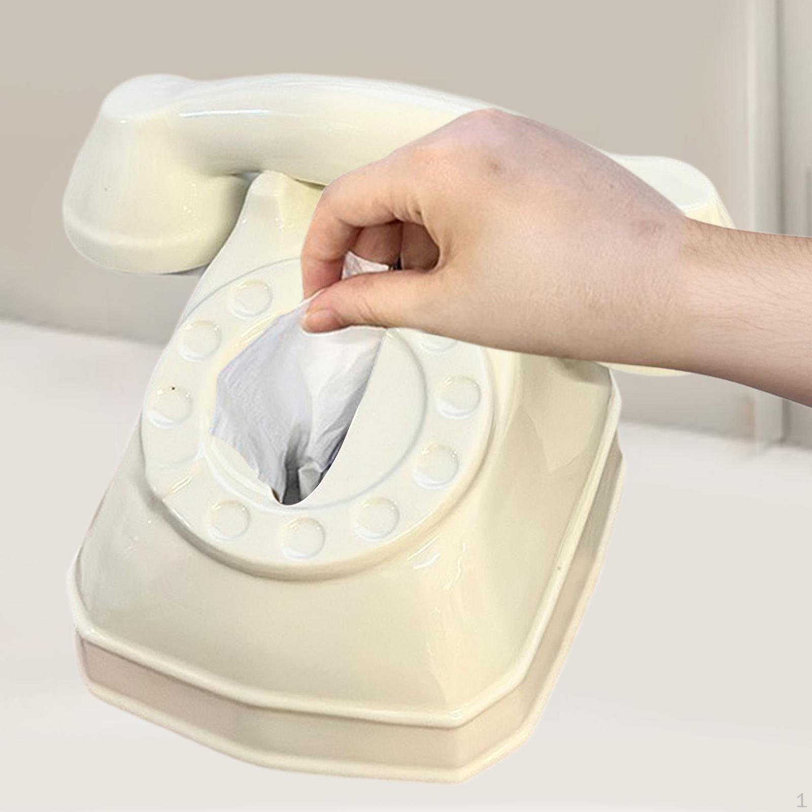 

Керамический держатель для салфеток в форме телефона, диспенсер для гостиной белый