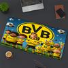 Tapis de Souris Impression Borussia Dortmund, pour Clavier Pad Ordinateur Portable Mat pour Bureau Utilisation à Domicile, Décoration de Bureau, Cadeau d'Anniversaire Parfait pour les Joueurs