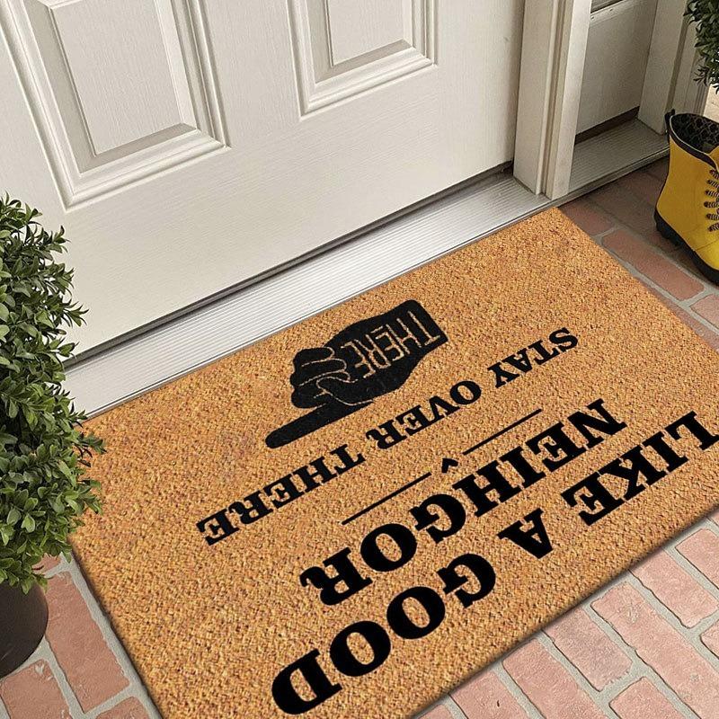 Pink Swan Black Cat Pattern New Entrance Floor Mat Bathroom Absorbent Foot Door Mat Horror Skeleton Decoration