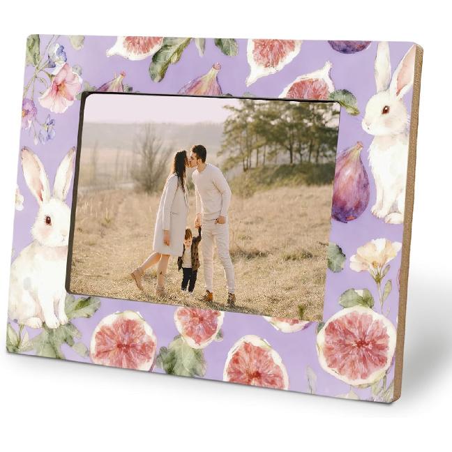 Mexico Floral Decoration Picture Photo Frame 5x7, Gifts for Mexico Floral Lovers, Brown and Beige Picture Frames for Desk Tabletop Wall Display
