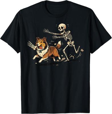 Sheltie Skeleton Halloween Costume T-Shirt
