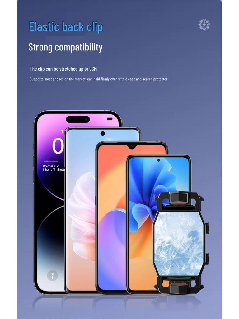 Portable Mobile Phone Cooling Stand with Silent Fan for Live Streaming and Gaming