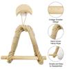 Vintage Rope Wooden Toilet Paper Holder Loo Roll Holder Hand Towel Holder Toilet Roll Holder for Toilet Bathroom Decoration Industrial Rope