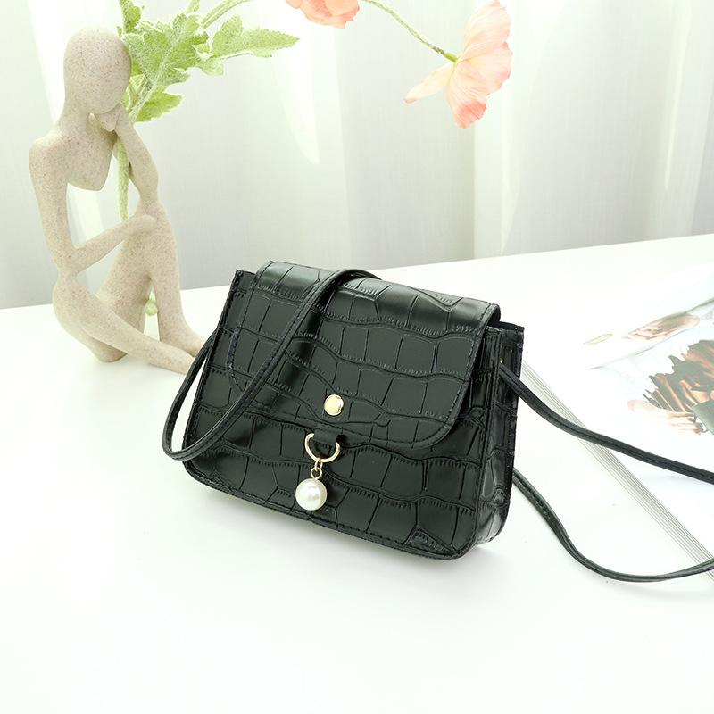 New Shopping Bag Retro Leisure Ladies Tote Stone Shoulder Bag Women Leather Solid Color Chain Women's Bag