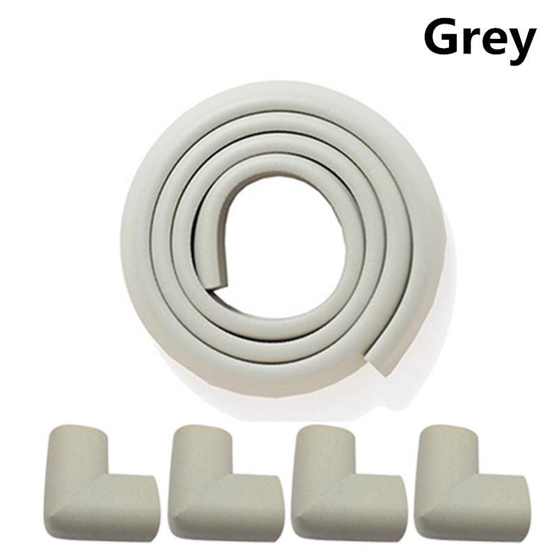 

2M+4PCS Детская защитная полоса для уголка, защитная полоса для детского стола, защитная полоса для подушки дома, безопасная защита, бесплатная лента серый