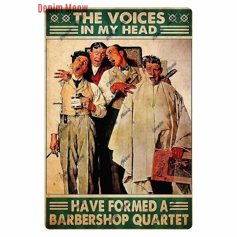 Vintage Hair Stylist Metal Tin Sign Tattoo Artist Metal Retro Hairdressing Salon Room Wall Home Decor 8x12 inch
