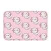Custom Smiling Leucistic Axolotl Doormat Non-Slip Entrance Bath Kitchen Door Floor Mats Salamander Animal Living Room Carpet Rug