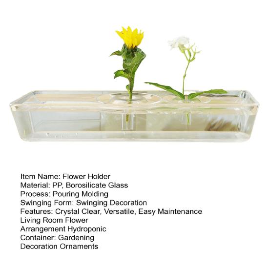 Hydroponic Floral Arrangement Holder Transparent Acrylic Desktop Decoration Multifunctional Container