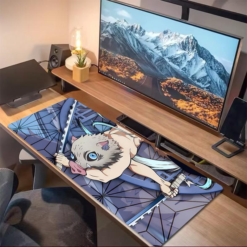 Inosuke Hashibira Print  Cushion Non-slip Laptop Tablet Big Mousepad XXL Mat Mini PC Playmat With Lock edge