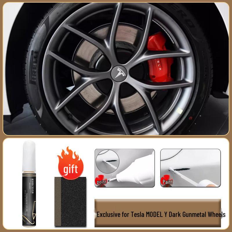 Pintura de retoque para arañazos en llantas Tesla Model Y, Accesorios de 19" y 20"