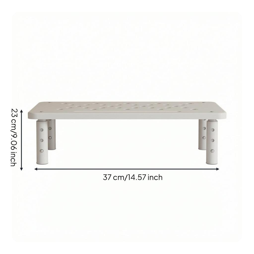 Desktop Monitor Riser Ergonomic for Study Area, Compact Computer Setup