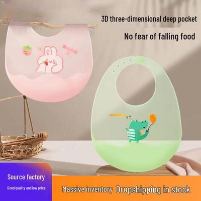 Ultradünnes wasserdichtes Silikon-Lätzchen für Babys - Weicher und langlebiger Sabber- und Essensfänger