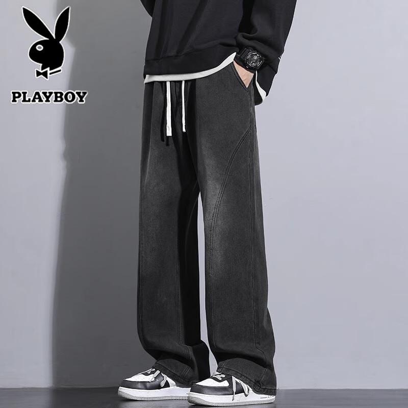 PLAYBOY Men's Straight-Leg Loose Fit Casual Jeans