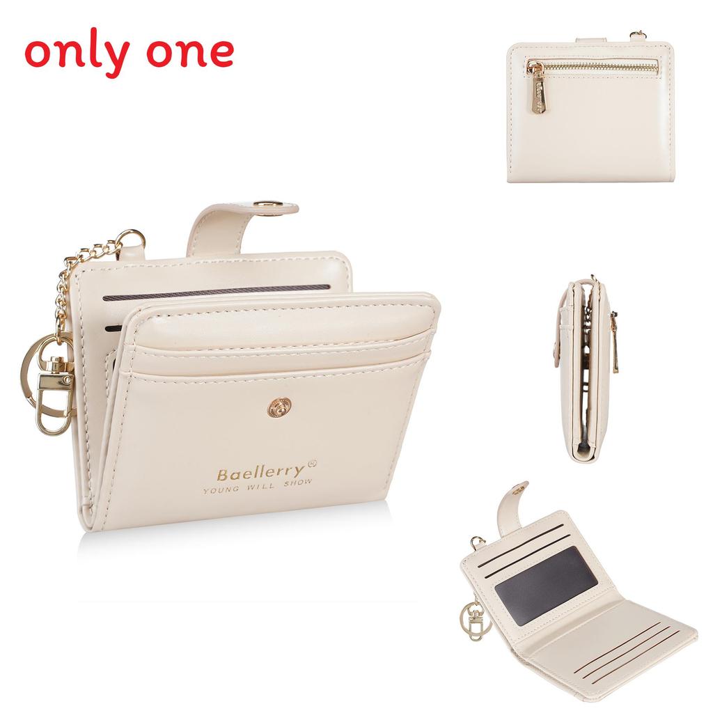 Womens Pu Leather Wallet With Integrated Card Holder And Keyring Stylish Coin Purse