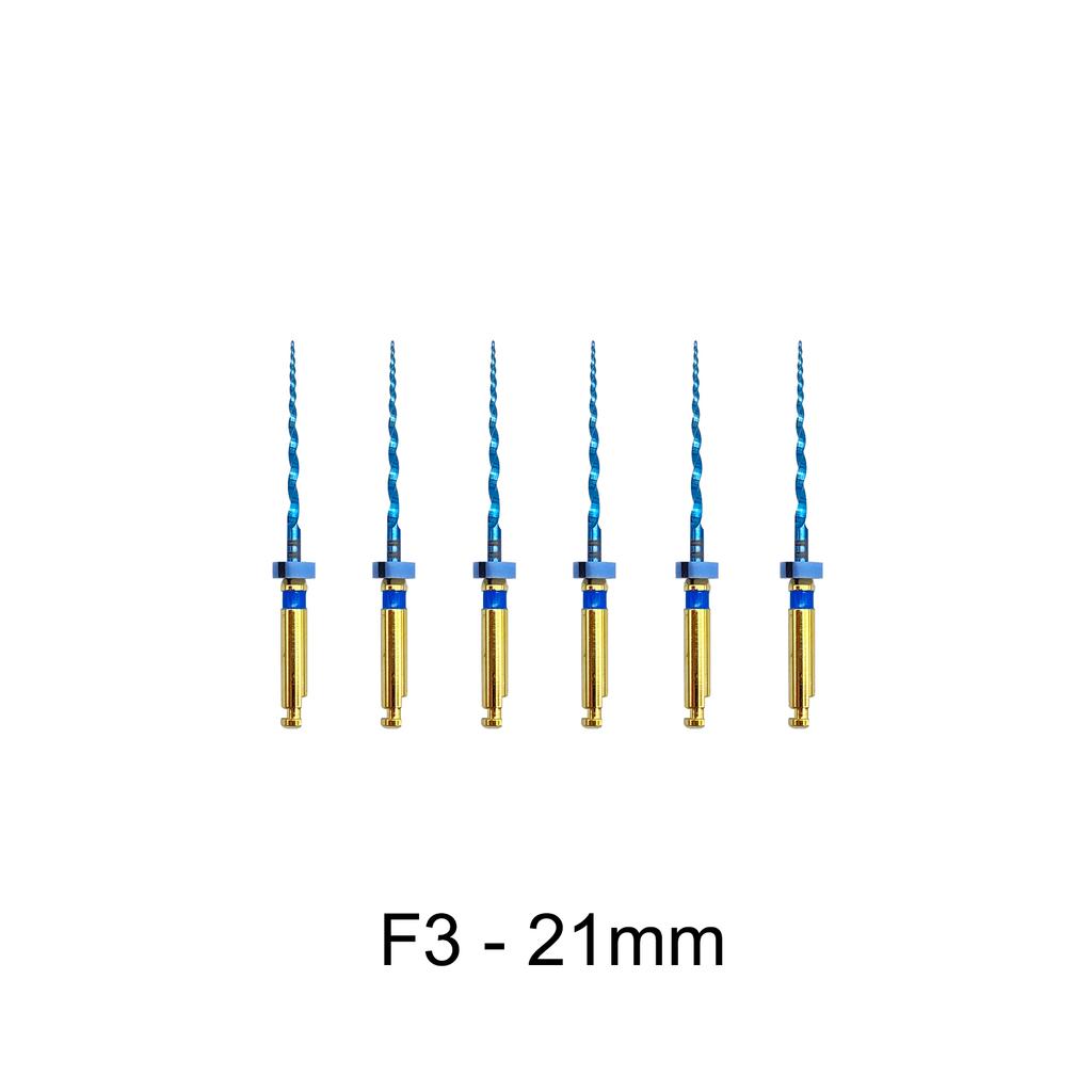 6Pcs Dental Heat Activated Canal Root Files Super File Bluesx-F3 25Mm Dentist Tools Can Bend For Preparing Root Canal Treatment