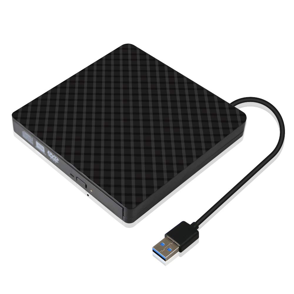 Wellnice External DVD Drive USB DVD CD Player Portable Drive Compatible with High Speed Quiet Thin Lightweight 3.0 CD/DVD CD/DVD Read/Write DVD±RW