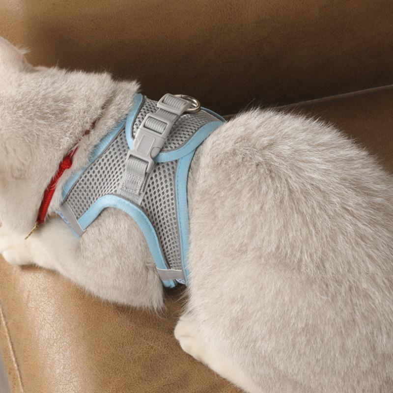 Dog Harness Leash Set for Small Dogs Adjustable Puppy Cat Harness Vest French Bulldog Chihuahua Pug Outdoor Walking Lead Leash