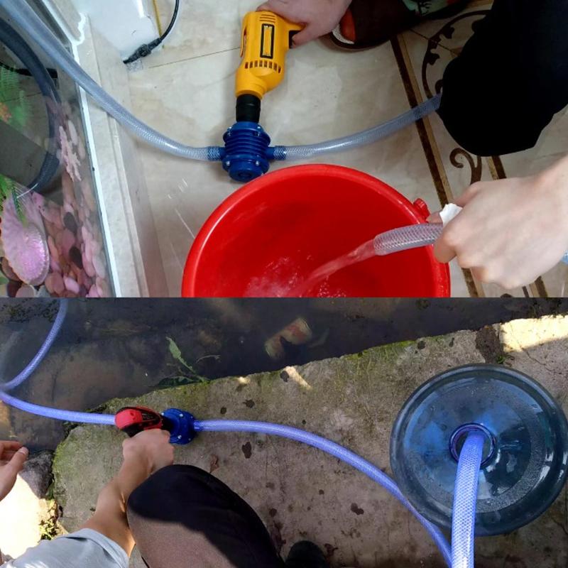 Vattenpump Heavy Duty självsugande elektrisk handborrmaskin Hemmaträdgård Centrifugalbåtspump högtrycksvattenpump