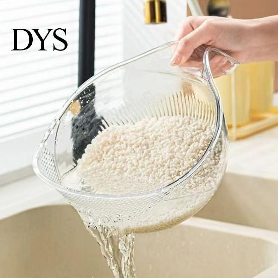 Safe Food Washing Container Multipurpose Rice Bowl, with Ergonomic Handle, PP Silicone Grip Strainer Basket, for Cleaning Vegetables And Fruits Quinoa