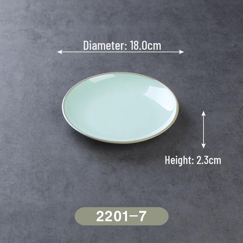 Commercial Melamine Round Shallow Plates, Tea Green (10-Pack)