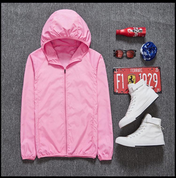 

Женское летнее быстросохнущее дышащее пальто-дождевик с защитой от солнца S розовый