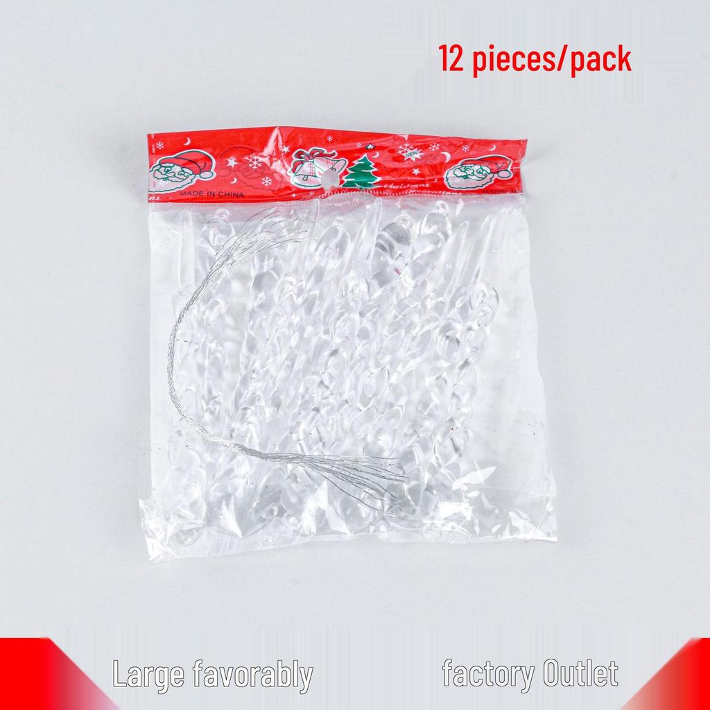 Transparent Icicle Pendants Christmas Tree Hanging Ornaments