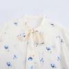 Women's Elegant Bow Print Long Sleeve Shirt - Spring 2025 Fashion