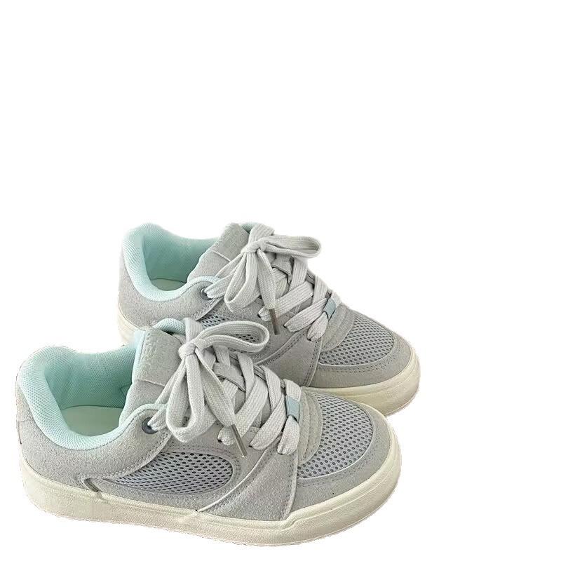 Thick baseplate shoes breathable niche spring and autumn new mesh casual sports board shoes