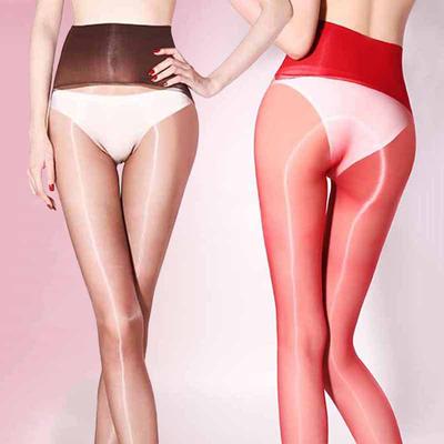 Ultra-thin Aurora Series Seamless Tights Sexy Women Shiny Oil High Waist Stocking Summer Transparent Lingerie Clubwear Pantyhose