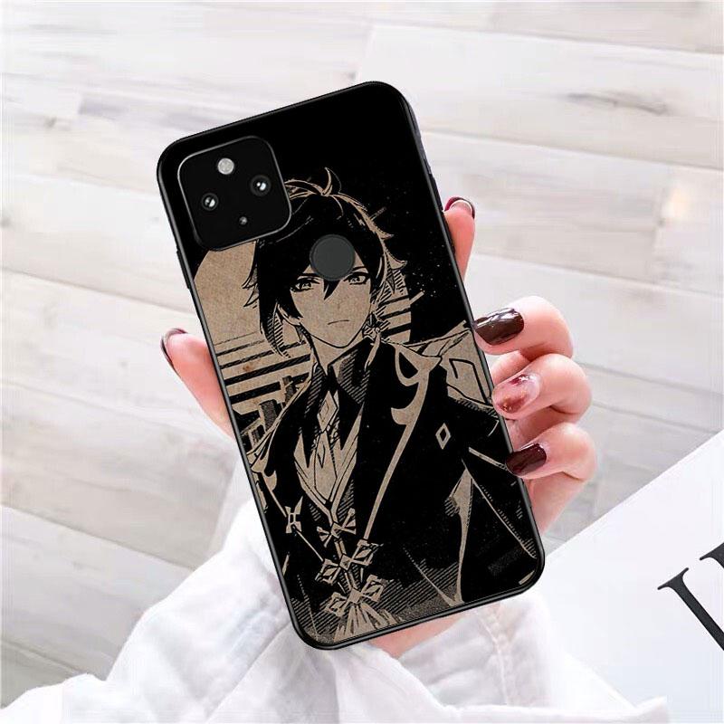 Zhongli Genshin Impact Phone Case for Google Pixel 7 Pro 7 6A 6 Pro 5A 4A 3A Pixel 4 XL Pixel 5 6 4 3 XL 3A XL 2 XL