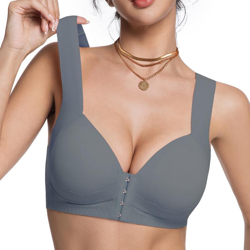 Plus Size Front Closure Sports Bra For Women Push Up Comfortable Seamless