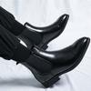 Luxury Brand Men Chelsea Boots Pointed Toe High Top Leather Boots Business Dress Boots for Men 2025New Casual Ankle Boot