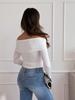 European & American Off-the-Shoulder Long-Sleeve T-Shirt - Autumn/Winter Fashion