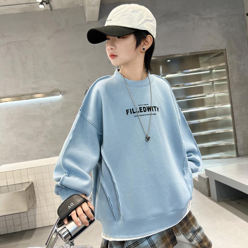 Boys Handsome Fashion Hoodie 2025 Spring Children's Casual Top