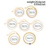 Fashionable and Elegant Rhinestone Metal Bracelet Set, Suitable for Women's Charm Retro Minimalist Twisted Chain Bracelet Jewelry
