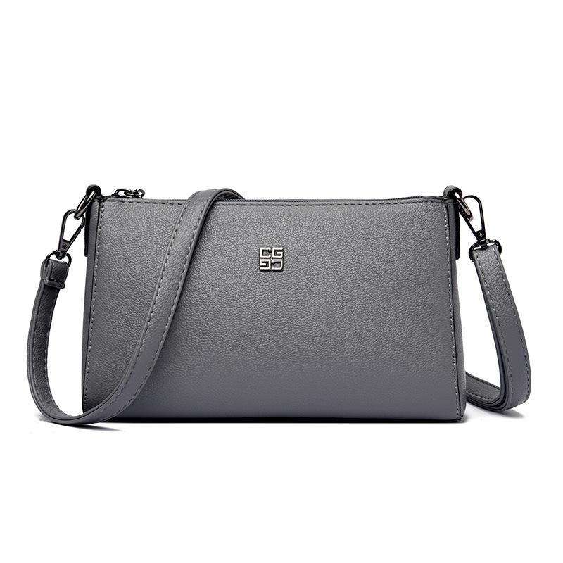 

Новая женская наплечная сумка-сатчел стильная и простая маленькая квадратная сумка большой вместимости повседневная сумка-мессенджер средняя сумка для мамы серый