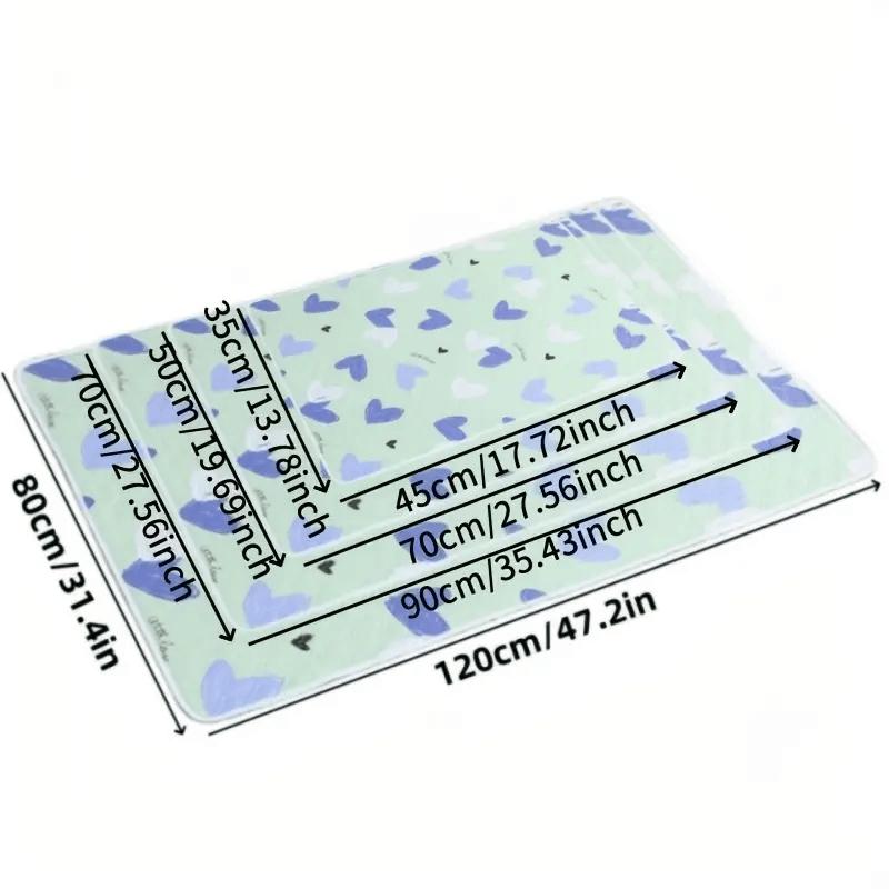 Washable & Reusable Anti-Slip Bed Protector Pad - Thick Durable Polyester Fiber Care Mat for Adults, Seniors & Pets