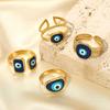 New Oil Dripping Vacuum Electroplating Devil's Eye Open Hand Jewelry