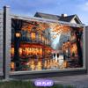 2D plane, 1 piece showcasing fashionable street scenes, highly suitable for autumn-themed parties