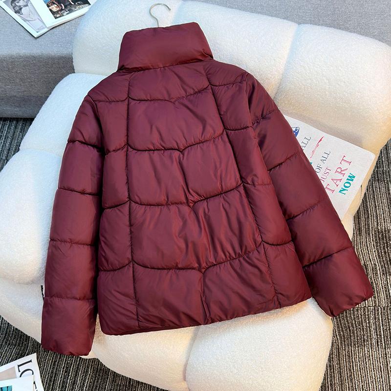Short Padded Jacket Women's Small Thickened Stand Up Collar Warm Casual Winter Jacket